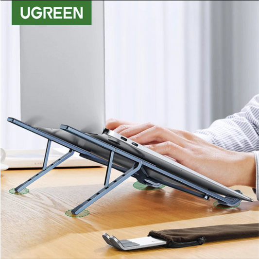 UGREEN Składany aluminiowy stojak na laptopa - Uniwersalny pionowy stojak na laptopy i tablety