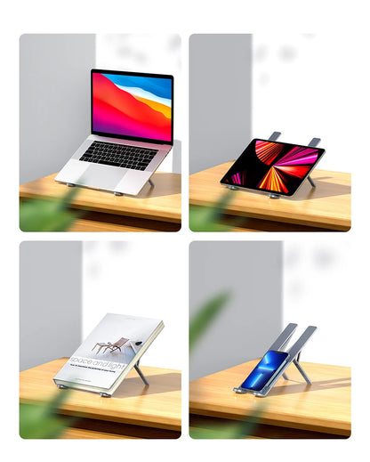 UGREEN Foldable Aluminum Laptop Stand - Universal Vertical Support for Laptops & Tablets