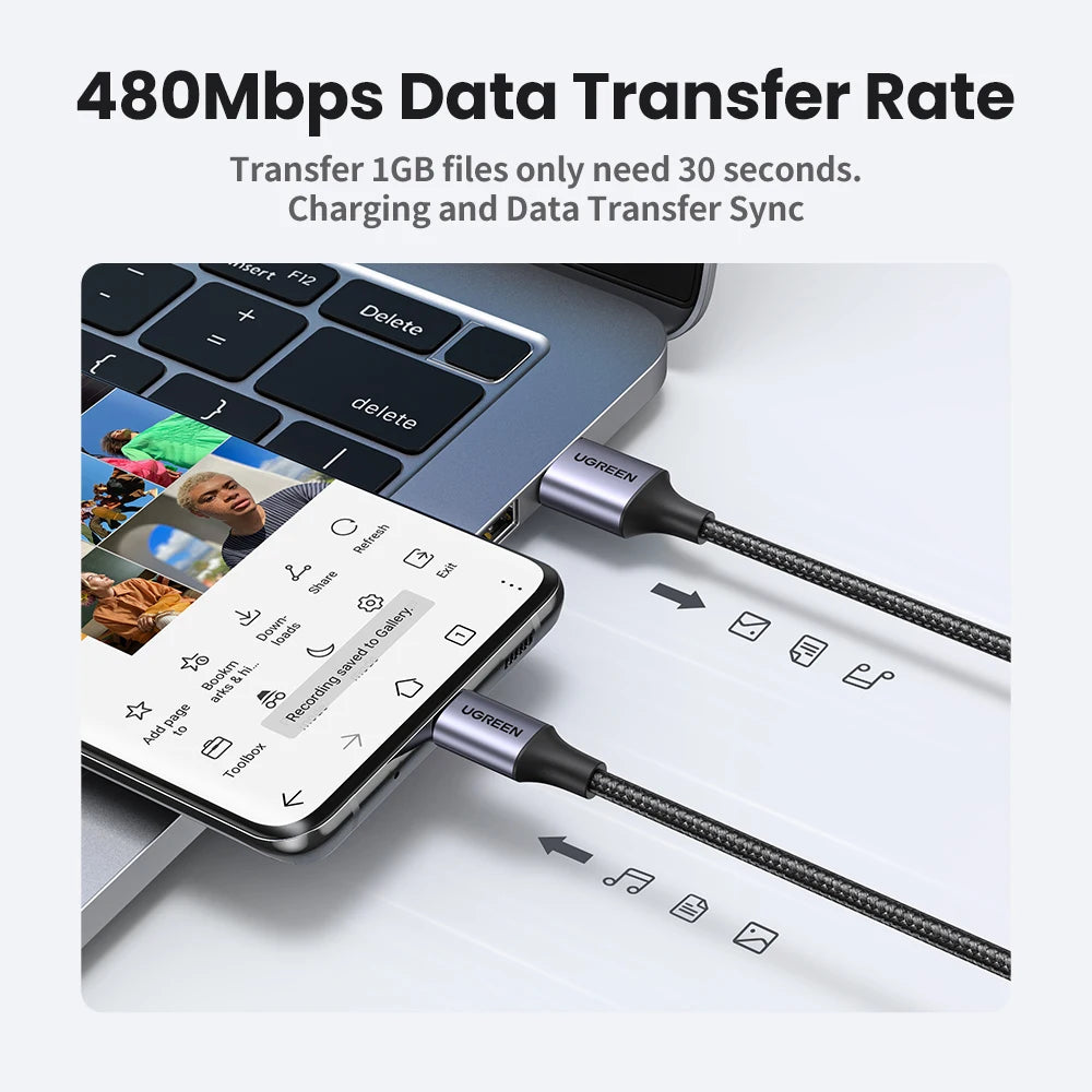 UGREEN 3A USB-C | Super Fast Charging & Data Transfer Cable