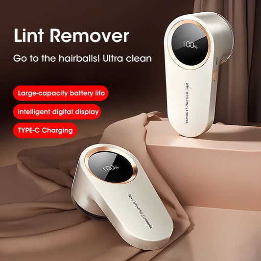 Electric Lint Remover Rechargeable and Portable , Fabric Shaver LED Display & USB Charging, Lints Shaver Fuzzs Pills Bobbles Trimmer ,Pill Remover for Clothes - Furniture - Sofa & Blanket