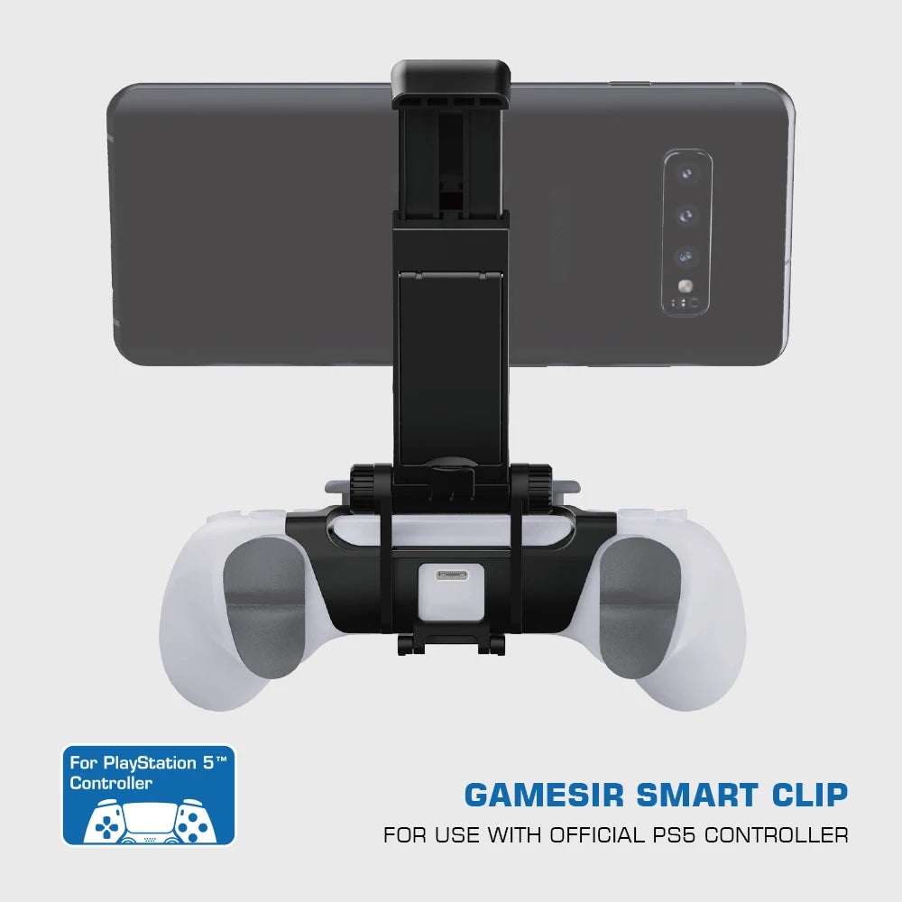 GameSir Mobile Phone Holder Mount Stand for PS5 Controller – Adjustable Smartphone Mount for PlayStation 5 Gaming