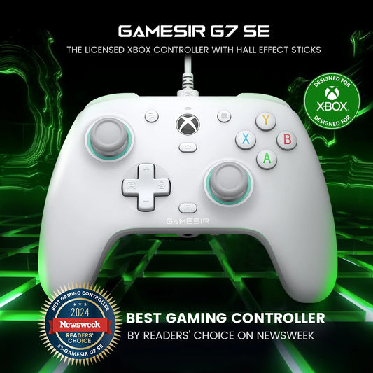 GAMESIR G7 SE Przewodowy kontroler do gier Xbox – kompatybilny z Series X, Series S i One | Joystick z efektem Halla zapewniający precyzyjną kontrolę